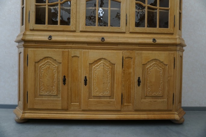 WITRYNA Z KOMODĄ LITY DĄB DĘBOWA SZER. 205 CM