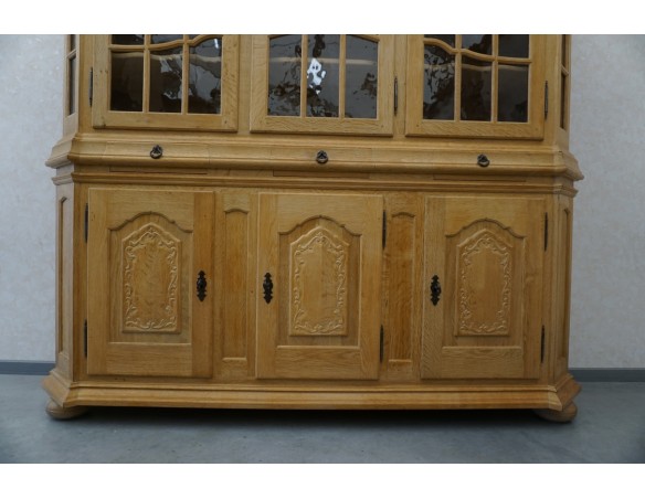 WITRYNA Z KOMODĄ LITY DĄB DĘBOWA SZER. 205 CM