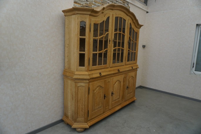 WITRYNA Z KOMODĄ LITY DĄB DĘBOWA SZER. 205 CM