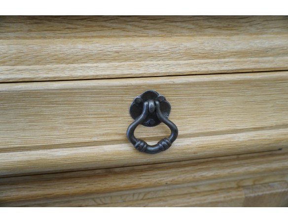 WITRYNA Z KOMODĄ LITY DĄB DĘBOWA SZER. 205 CM