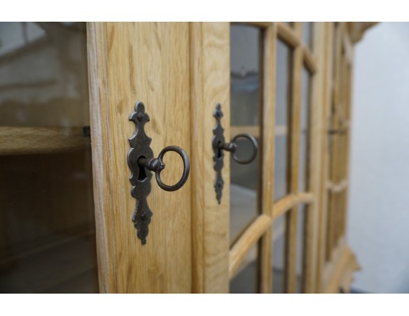 WITRYNA Z KOMODĄ LITY DĄB DĘBOWA SZER. 205 CM