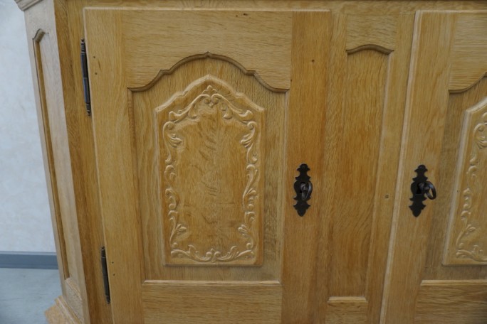 WITRYNA Z KOMODĄ LITY DĄB DĘBOWA SZER. 205 CM