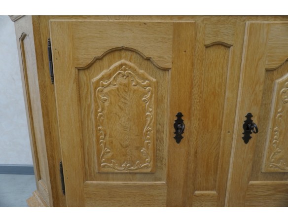 WITRYNA Z KOMODĄ LITY DĄB DĘBOWA SZER. 205 CM