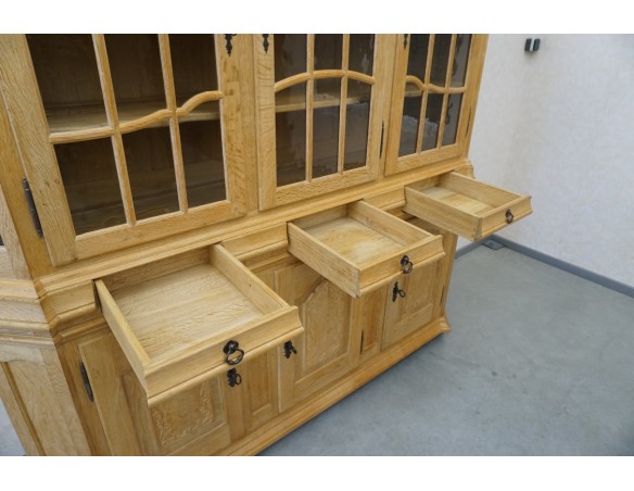 WITRYNA Z KOMODĄ LITY DĄB DĘBOWA SZER. 205 CM