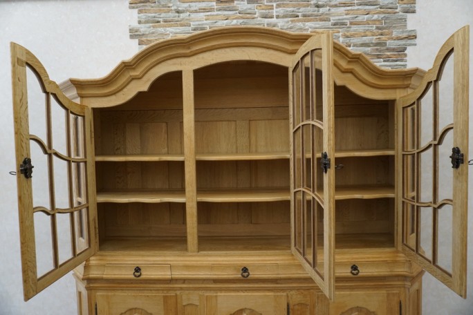 WITRYNA Z KOMODĄ LITY DĄB DĘBOWA SZER. 205 CM