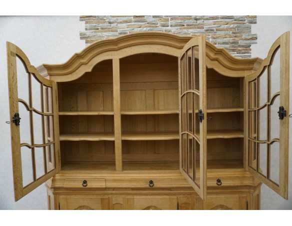 WITRYNA Z KOMODĄ LITY DĄB DĘBOWA SZER. 205 CM