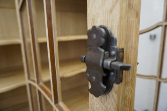 WITRYNA Z KOMODĄ LITY DĄB DĘBOWA SZER. 205 CM