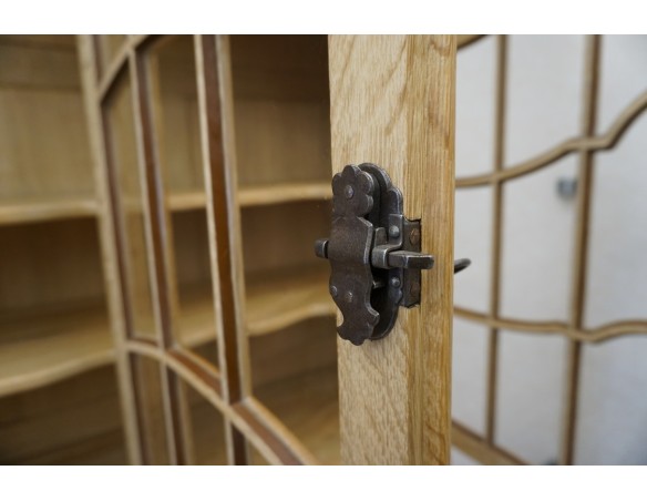 WITRYNA Z KOMODĄ LITY DĄB DĘBOWA SZER. 205 CM