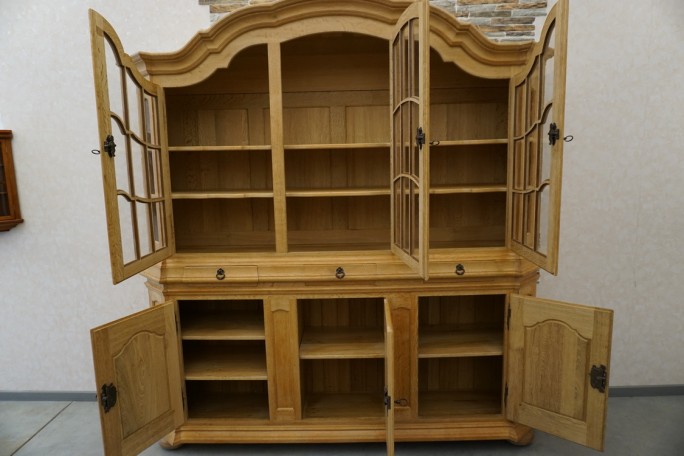 WITRYNA Z KOMODĄ LITY DĄB DĘBOWA SZER. 205 CM