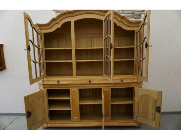 WITRYNA Z KOMODĄ LITY DĄB DĘBOWA SZER. 205 CM