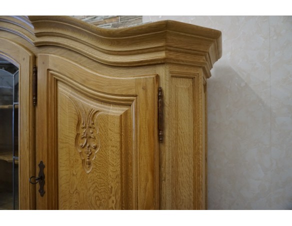 WITRYNA Z KOMODĄ LITY DĄB 8 DRZWIOWA SZER. 275 CM