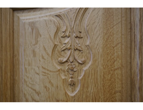 WITRYNA Z KOMODĄ LITY DĄB 8 DRZWIOWA SZER. 275 CM