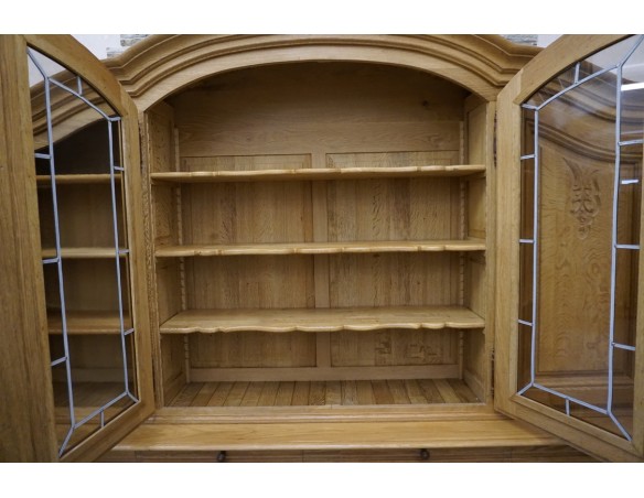 WITRYNA Z KOMODĄ LITY DĄB 8 DRZWIOWA SZER. 275 CM