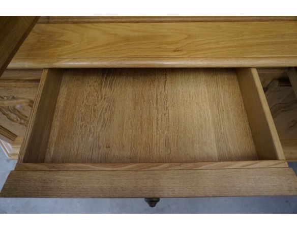 WITRYNA Z KOMODĄ LITY DĄB 8 DRZWIOWA SZER. 275 CM