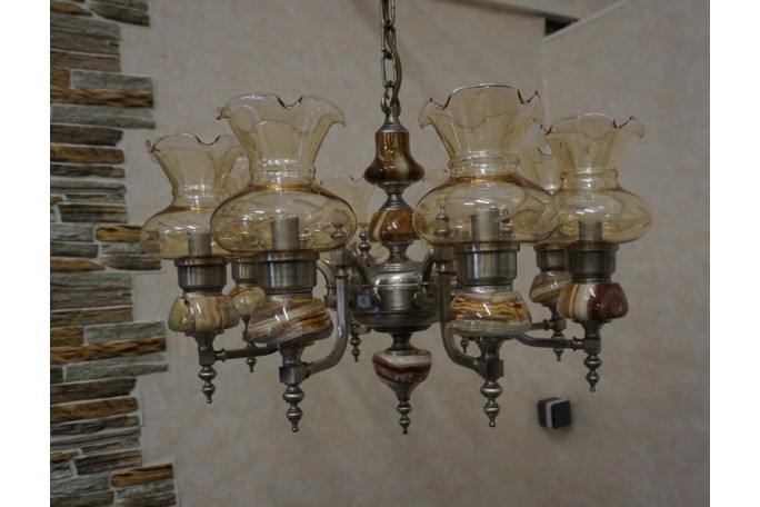 ŻYRANDOL WISZĄCY 8 KLOSZY 60/60 CM