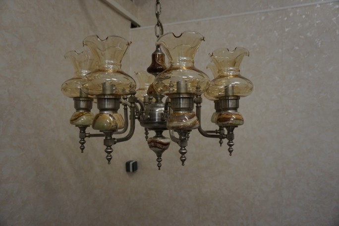 ŻYRANDOL WISZĄCY 8 KLOSZY 60/60 CM