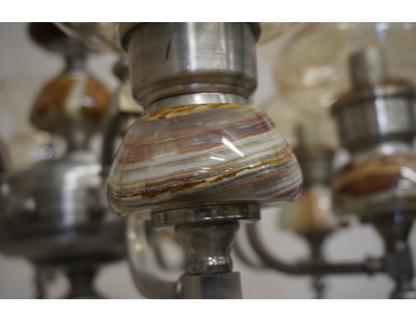 ŻYRANDOL WISZĄCY 8 KLOSZY 60/60 CM