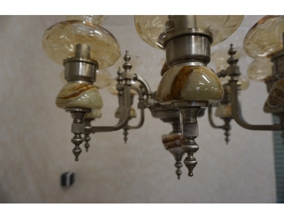 ŻYRANDOL WISZĄCY 8 KLOSZY 60/60 CM