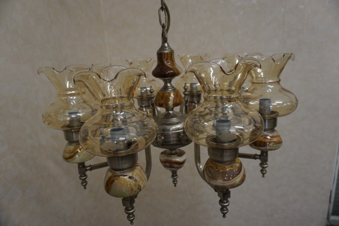 ŻYRANDOL WISZĄCY 8 KLOSZY 60/60 CM