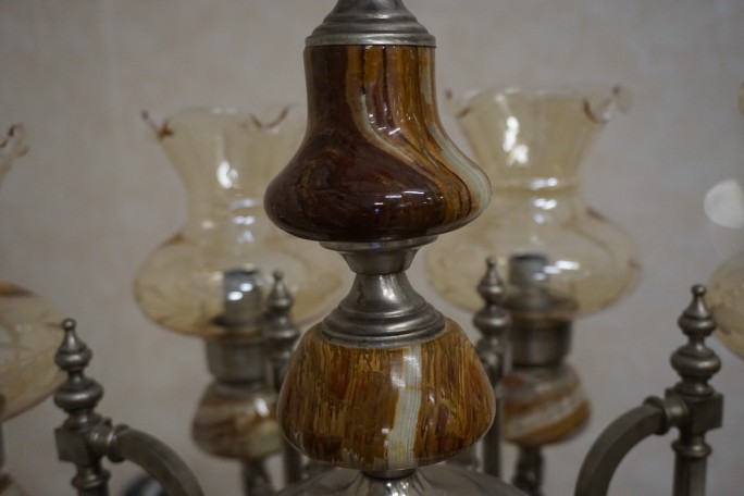 ŻYRANDOL WISZĄCY 8 KLOSZY 60/60 CM