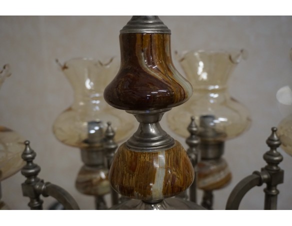 ŻYRANDOL WISZĄCY 8 KLOSZY 60/60 CM