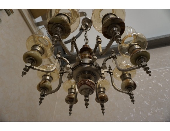 ŻYRANDOL WISZĄCY 8 KLOSZY 60/60 CM