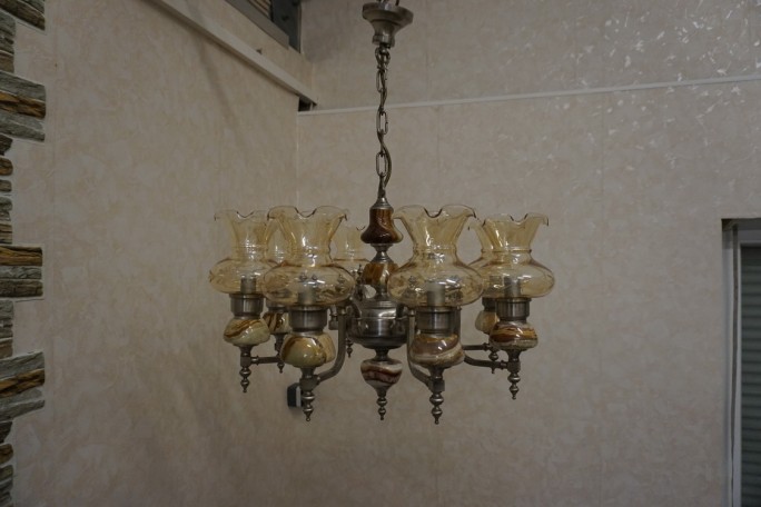 ŻYRANDOL WISZĄCY 8 KLOSZY 60/60 CM