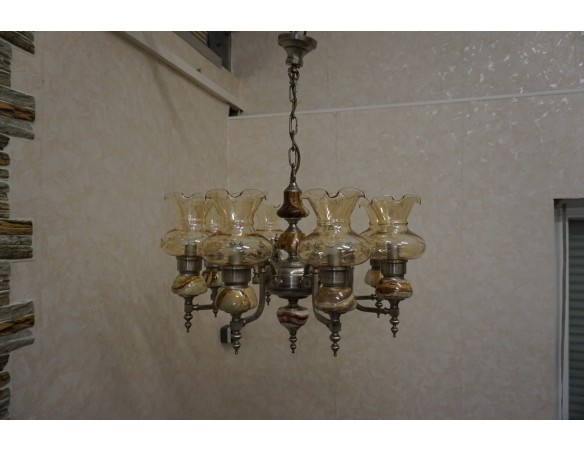 ŻYRANDOL WISZĄCY 8 KLOSZY 60/60 CM