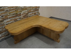 ŁAWA NAROŻNA W KSZTAŁCIE " L " JASNY LITY DĄB 130/130 CM 2