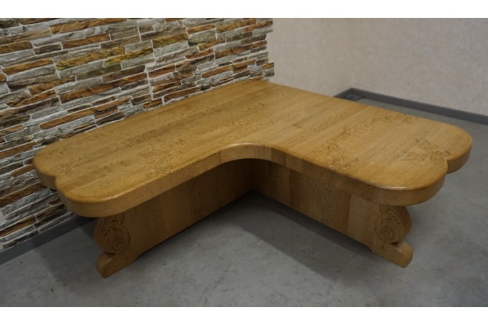 ŁAWA NAROŻNA W KSZTAŁCIE " L " JASNY LITY DĄB...