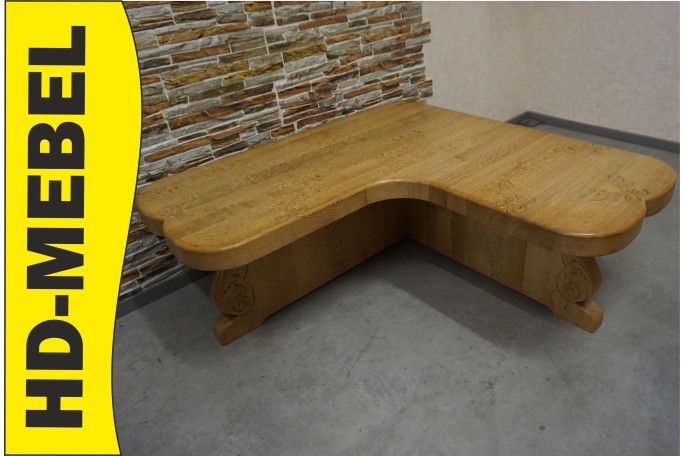 ŁAWA NAROŻNA JASNY LITY DĄB 130/130 CM