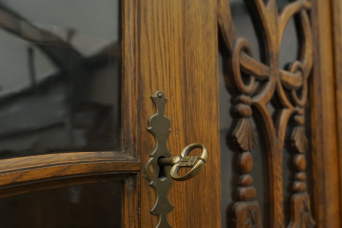 WITRYNA Z KOMODĄ KREDENS LITY DĄB CIEMNA SZER....