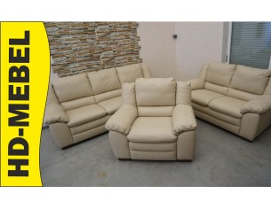 ZESTAW SKÓRA NATURALNA ITALSOFA 3+2+1