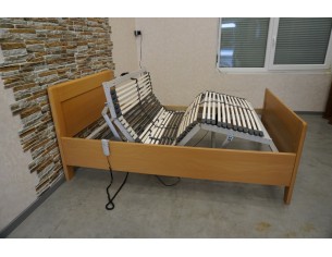 ŁÓŻKO BUKOWE REHABILITACYJNE NA PILOTA ELEKTRYCZNY STELAŻ  120/200CM