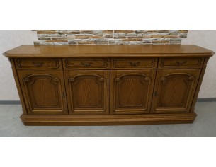 KOMODA DĘBOWA 4 DRZWIOWA SZER. 215 CM 2