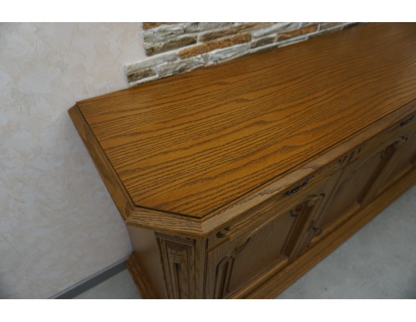 KOMODA DĘBOWA 4 DRZWIOWA SZER. 215 CM