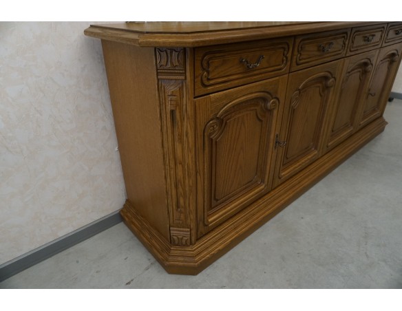 KOMODA DĘBOWA 4 DRZWIOWA SZER. 215 CM