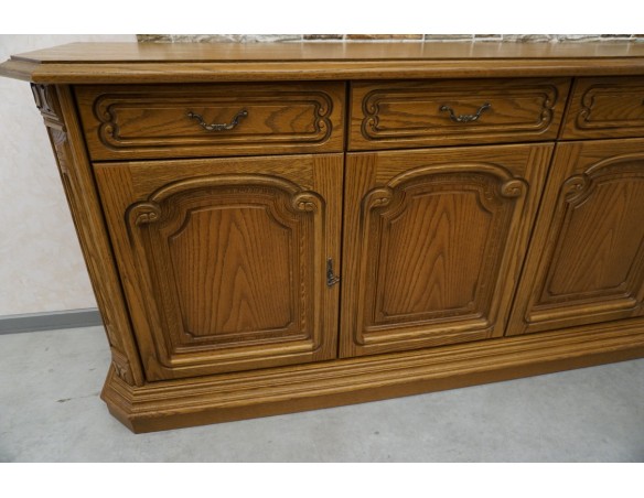 KOMODA DĘBOWA 4 DRZWIOWA SZER. 215 CM