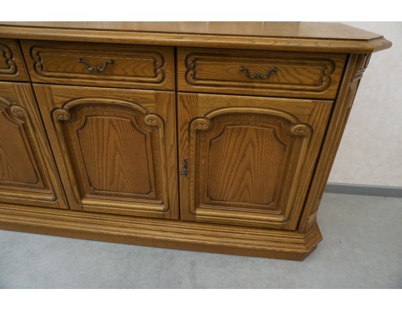 KOMODA DĘBOWA 4 DRZWIOWA SZER. 215 CM