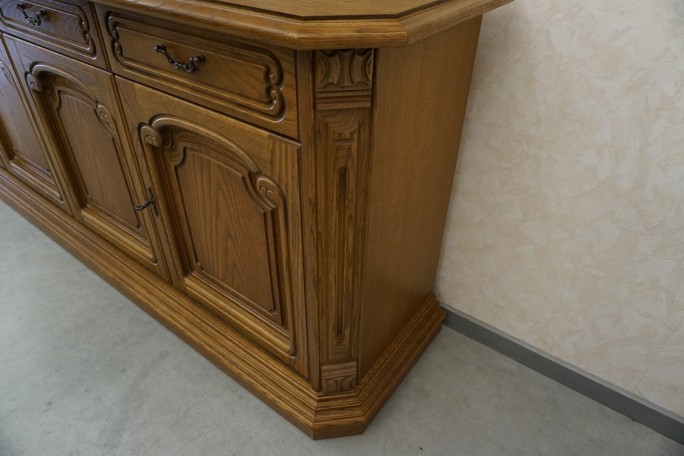 KOMODA DĘBOWA 4 DRZWIOWA SZER. 215 CM