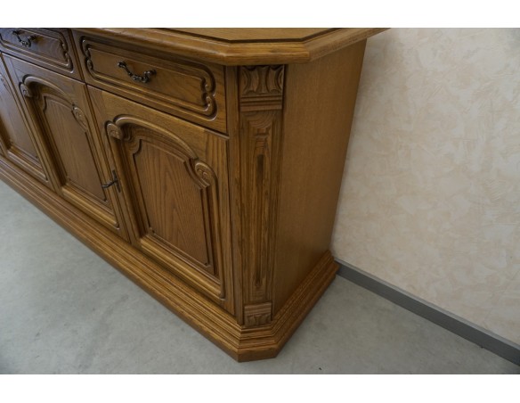 KOMODA DĘBOWA 4 DRZWIOWA SZER. 215 CM