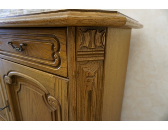 KOMODA DĘBOWA 4 DRZWIOWA SZER. 215 CM