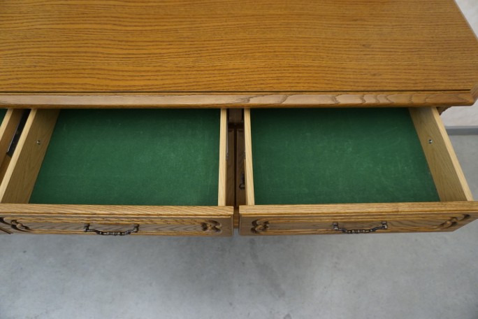 KOMODA DĘBOWA 4 DRZWIOWA SZER. 215 CM