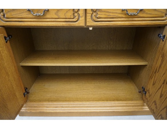 KOMODA DĘBOWA 4 DRZWIOWA SZER. 215 CM