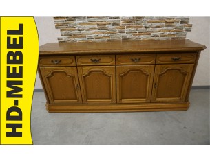 KOMODA DĘBOWA 4 DRZWIOWA SZER. 198 CM
