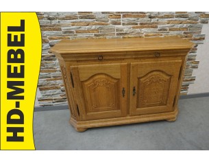 KOMODA LITY DĄB 2 DRZWIOWA ZGRABNA PŁYTKA SZER. 117 CM