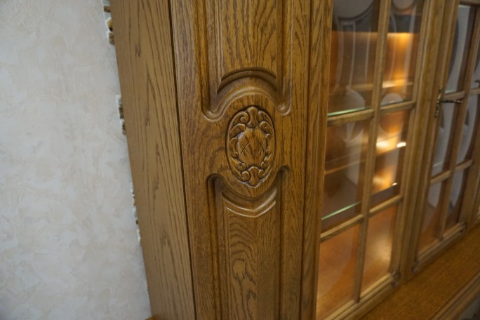 WITRYNA Z KOMODĄ DĘBOWA PODŚWIETLANA SUPER...