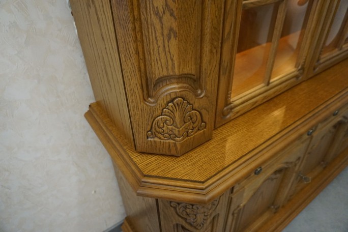 WITRYNA Z KOMODĄ DĘBOWA PODŚWIETLANA SUPER...