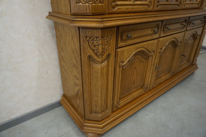 WITRYNA Z KOMODĄ DĘBOWA PODŚWIETLANA SUPER...