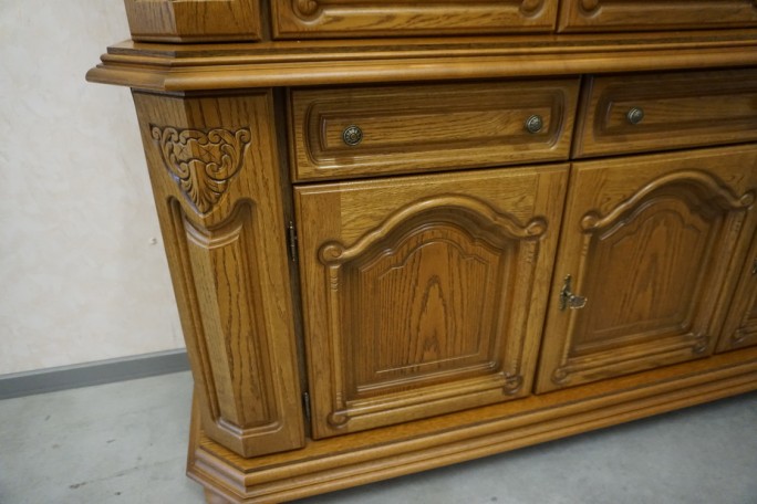 WITRYNA Z KOMODĄ DĘBOWA PODŚWIETLANA SUPER...